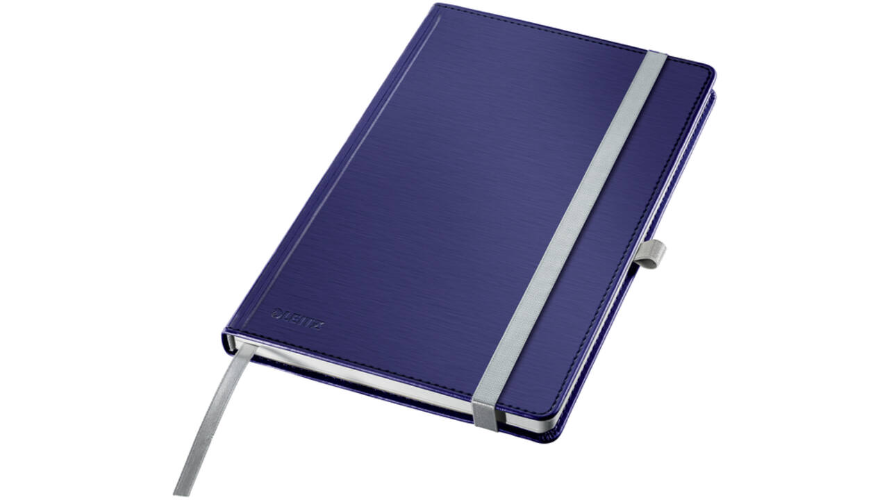 Notitieboek Leitz Style A5 lijn 160 pagina's 100gr blauw