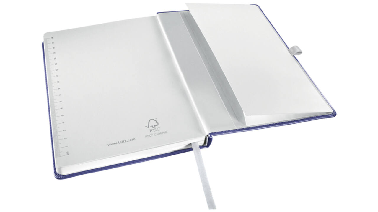 Notitieboek Leitz Style A5 lijn 160 pagina's 100gr blauw