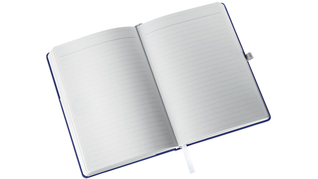 Notitieboek Leitz Style A5 lijn 160 pagina's 100gr blauw