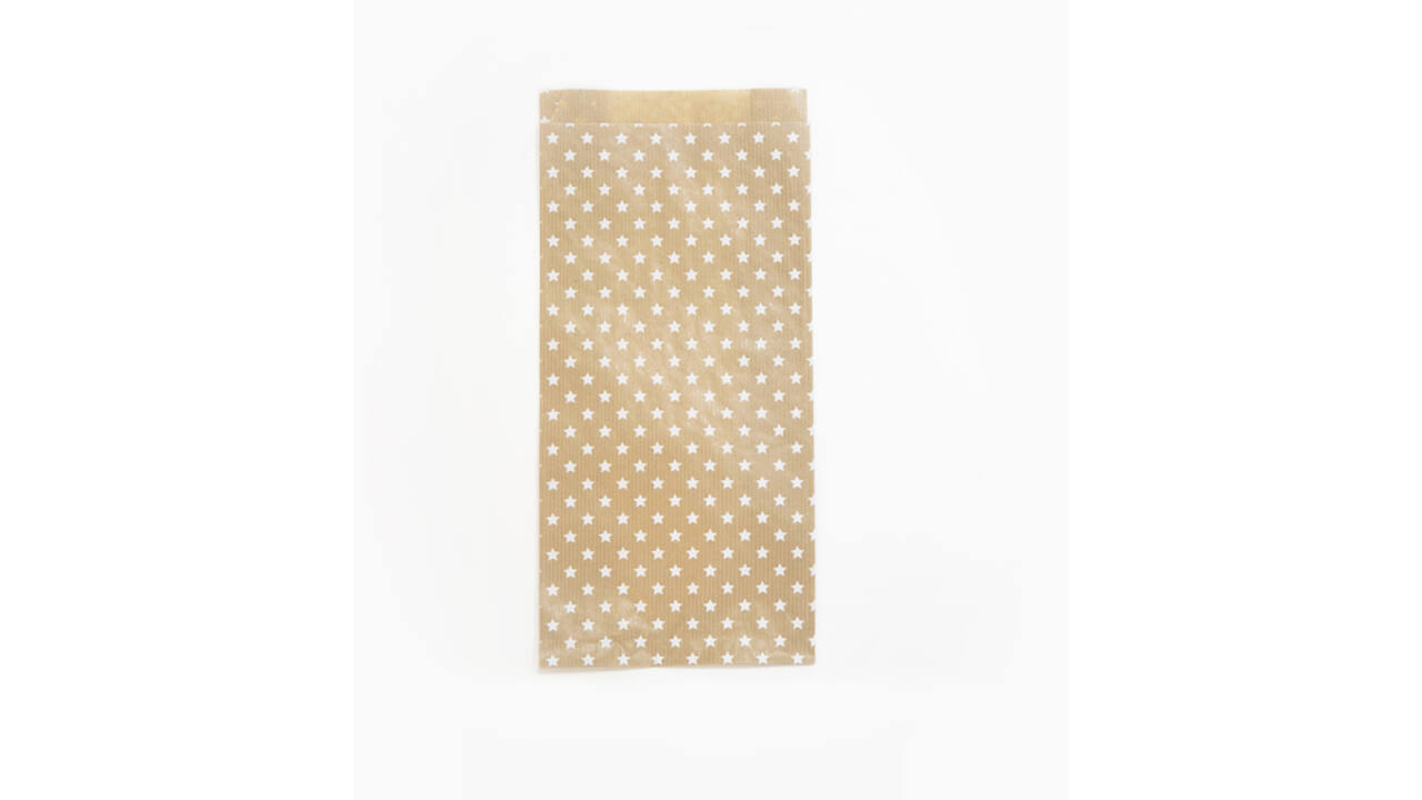 Cadeauzak Clairefontaine16x30x5cm kraft sterren 50 stuks