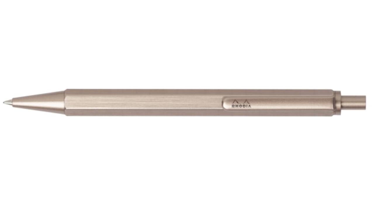 Balpen Rhodia scRipt medium rozenhout