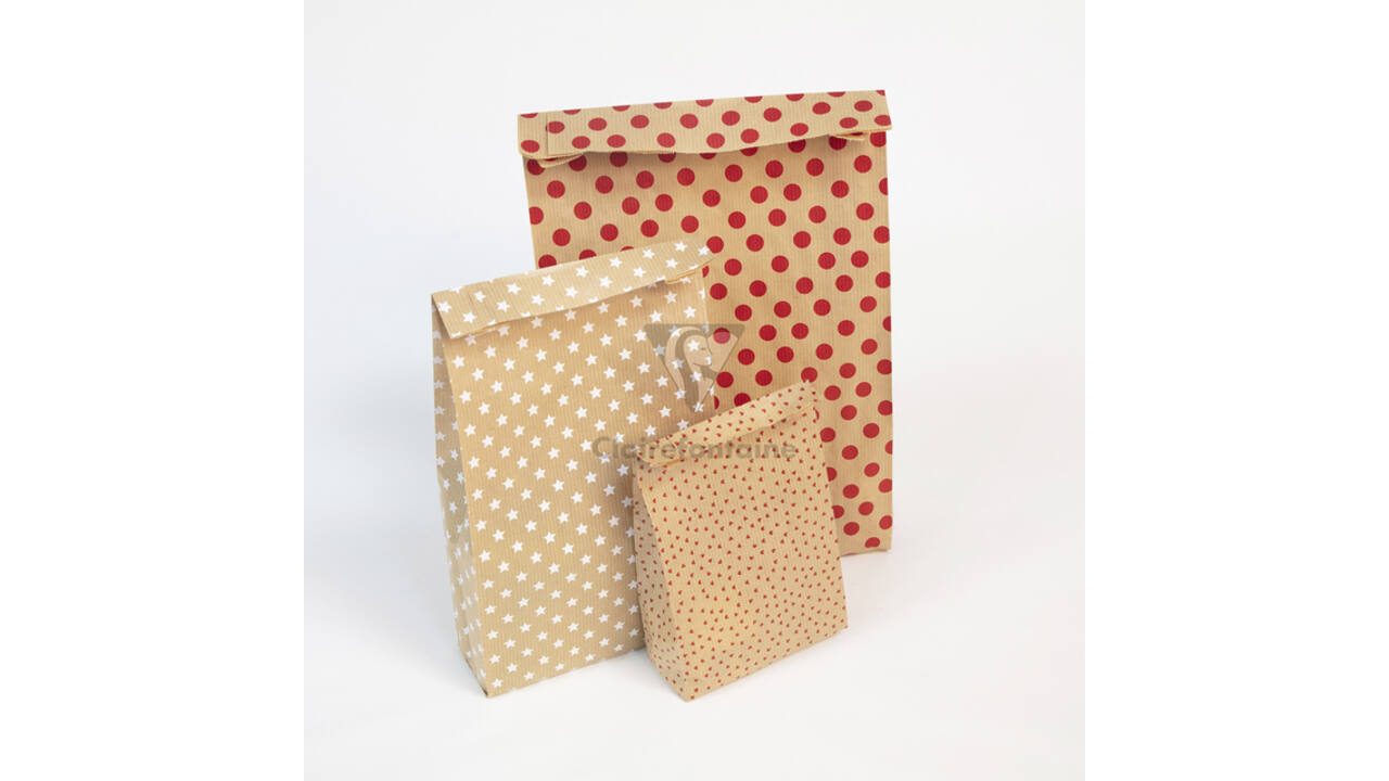 Cadeauzak Clairefontaine 12x24x4.5cm kraft harten 50 stuks
