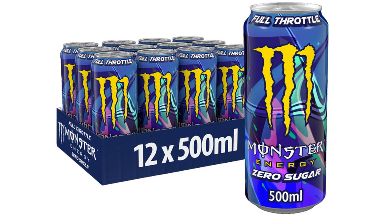 Energiedrank monster full throttle suikervrij blik 500ml