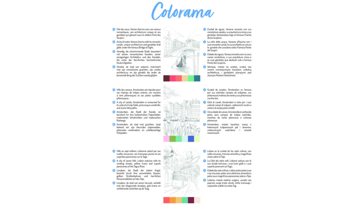 Kleurboek Clairefontaine Odelia A4 Steden
