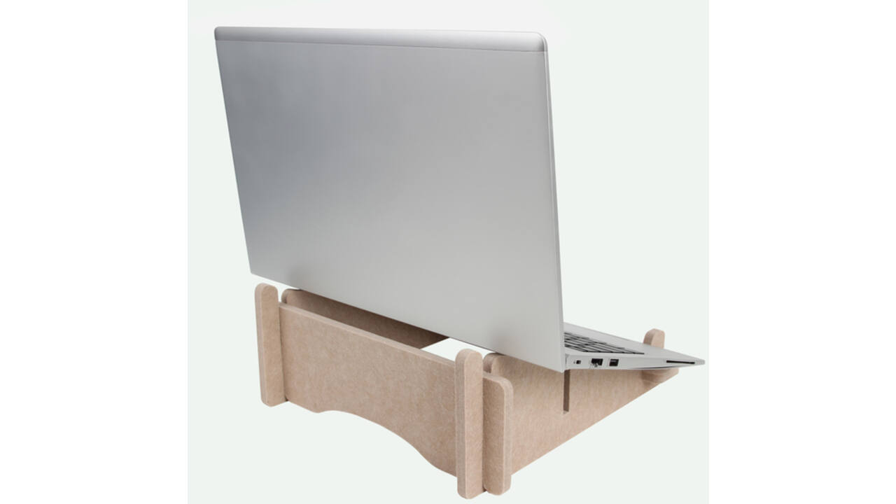 Laptopstandaard Quantore gerecycled vilt zand