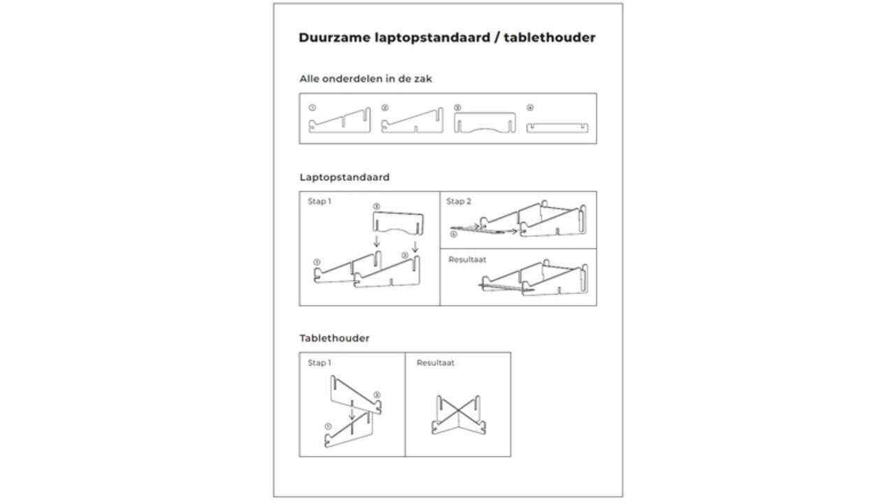 Laptopstandaard Quantore gerecycled vilt zand