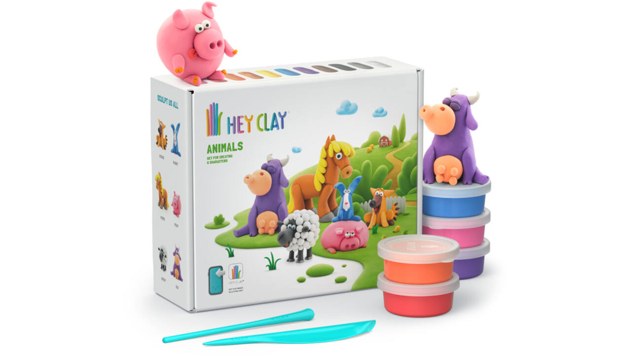 Klei Hey Clay dieren set à 15 delen