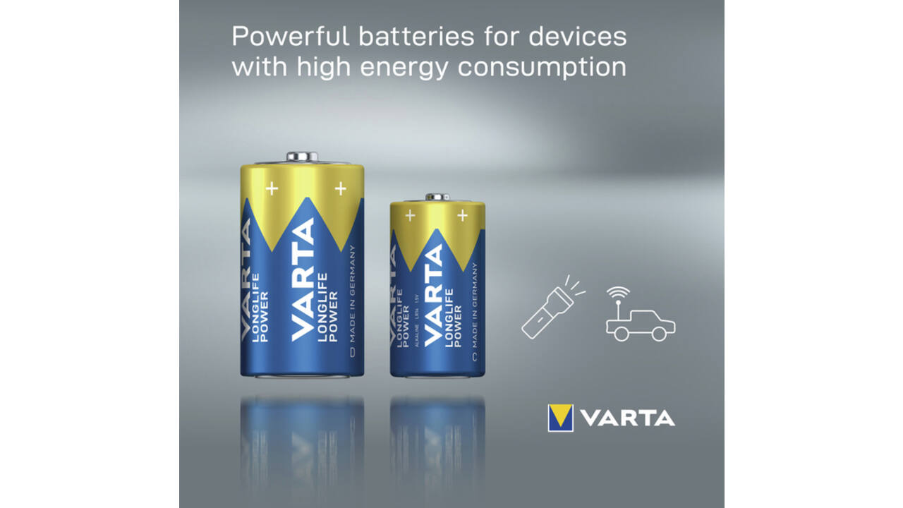Batterij Varta Longlife Power 2x C