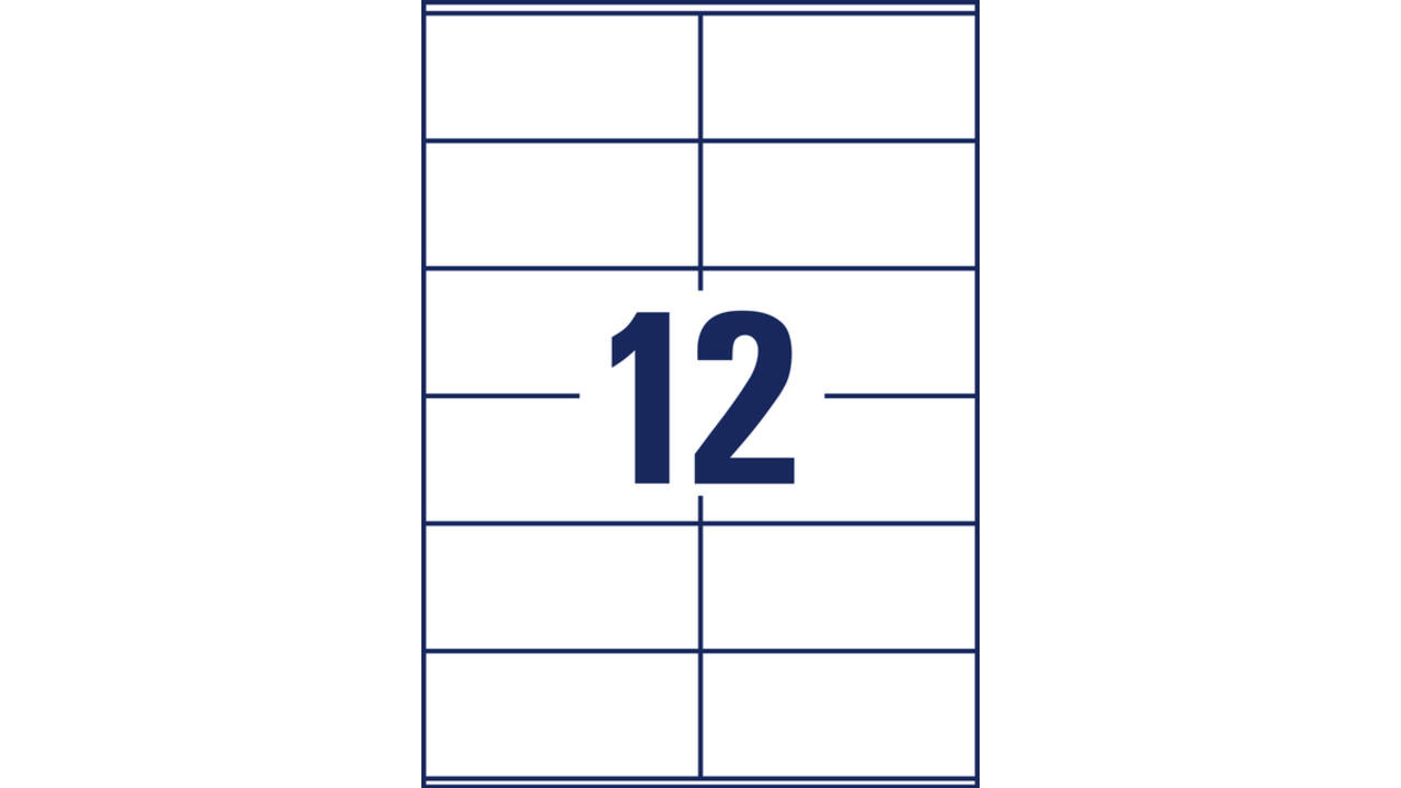 Etiket Avery Zweckform L7875-20 105x48mm 240 etiketten