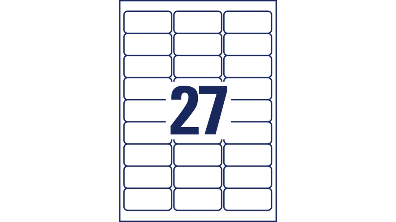 Etiket Avery Zweckform L7874-20 63.5x29.6mm 540 etiketten