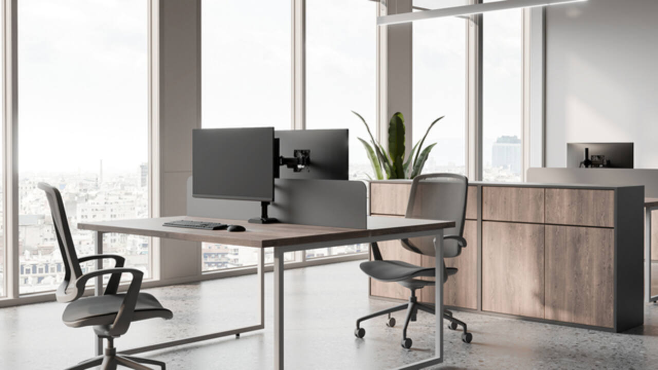 Monitorarm Neomounts NERO 1 scherm DS60 32 inch zwart