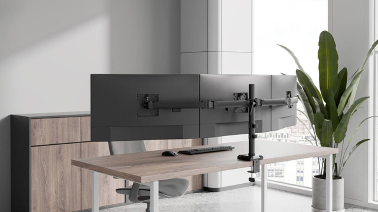 Monitorarm Neomounts NERO 3 schermen DS60 27 inch zwart