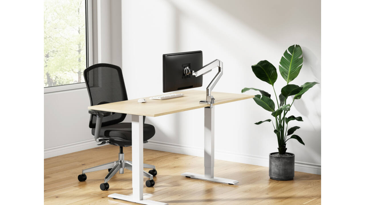 Monitorarm Neomounts NEXT Slim 1 scherm 35 inch zilver
