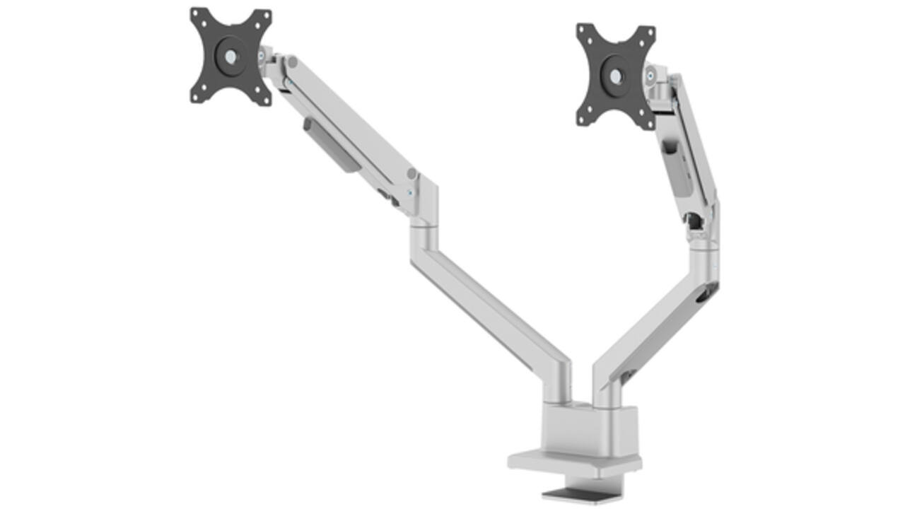 Monitorarm Neomounts NEXT Slim 2 schermen 32 inch zilver