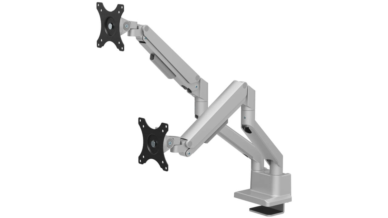 Monitorarm Neomounts NEXT Slim 2 schermen 32 inch zilver