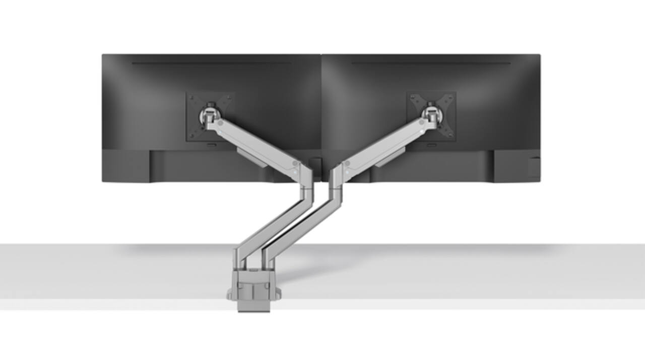 Monitorarm Neomounts NEXT Slim 2 schermen 32 inch zilver
