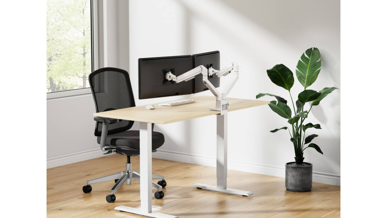Monitorarm Neomounts NEXT Slim 2 schermen 32 inch wit