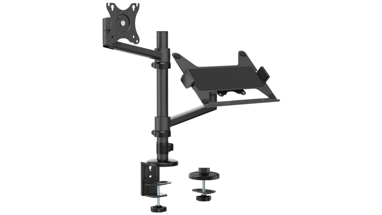 Monitorarm + laptophouder Neomounts NEXT DS20 17-27'' zwart