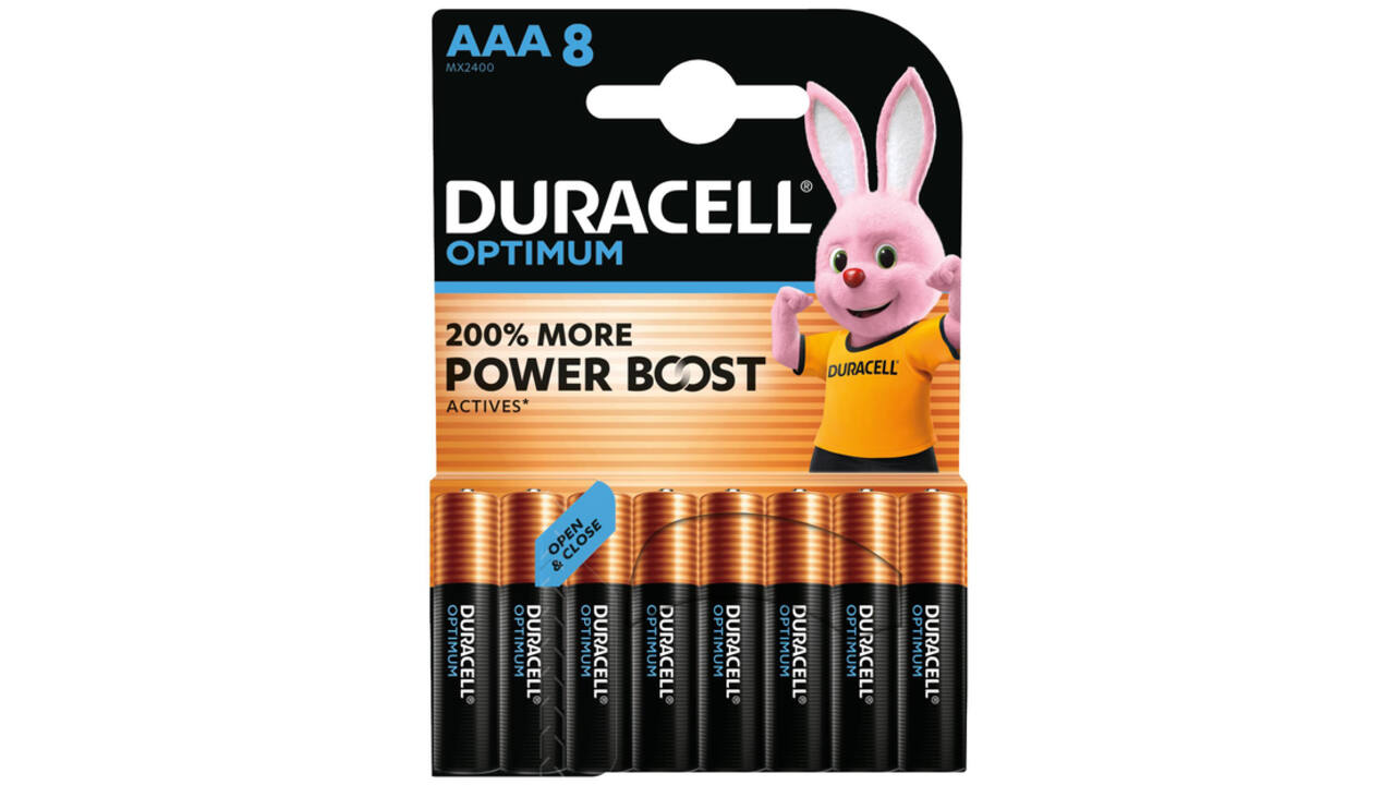 Batterij Duracell Optimum 8x AAA