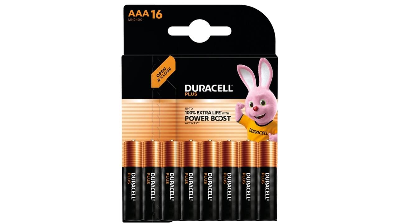 Batterij Duracell Plus Powerboost 16x AAA