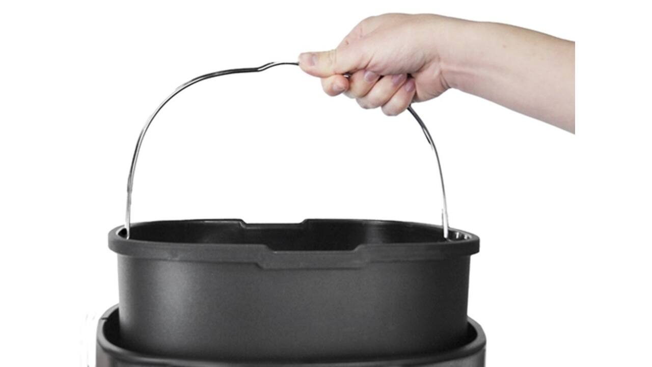 Afvalbak Desq Touch 30 liter RVS zilver