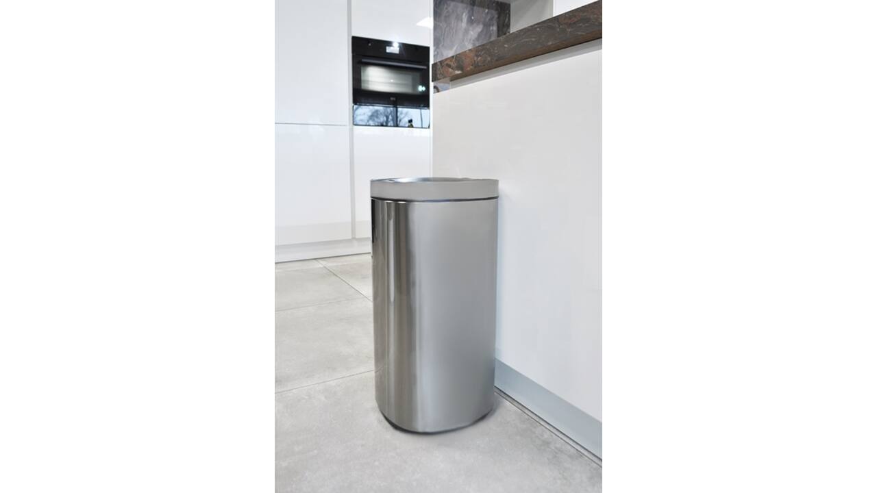 Afvalbak Desq Touch 50 liter RVS zilver