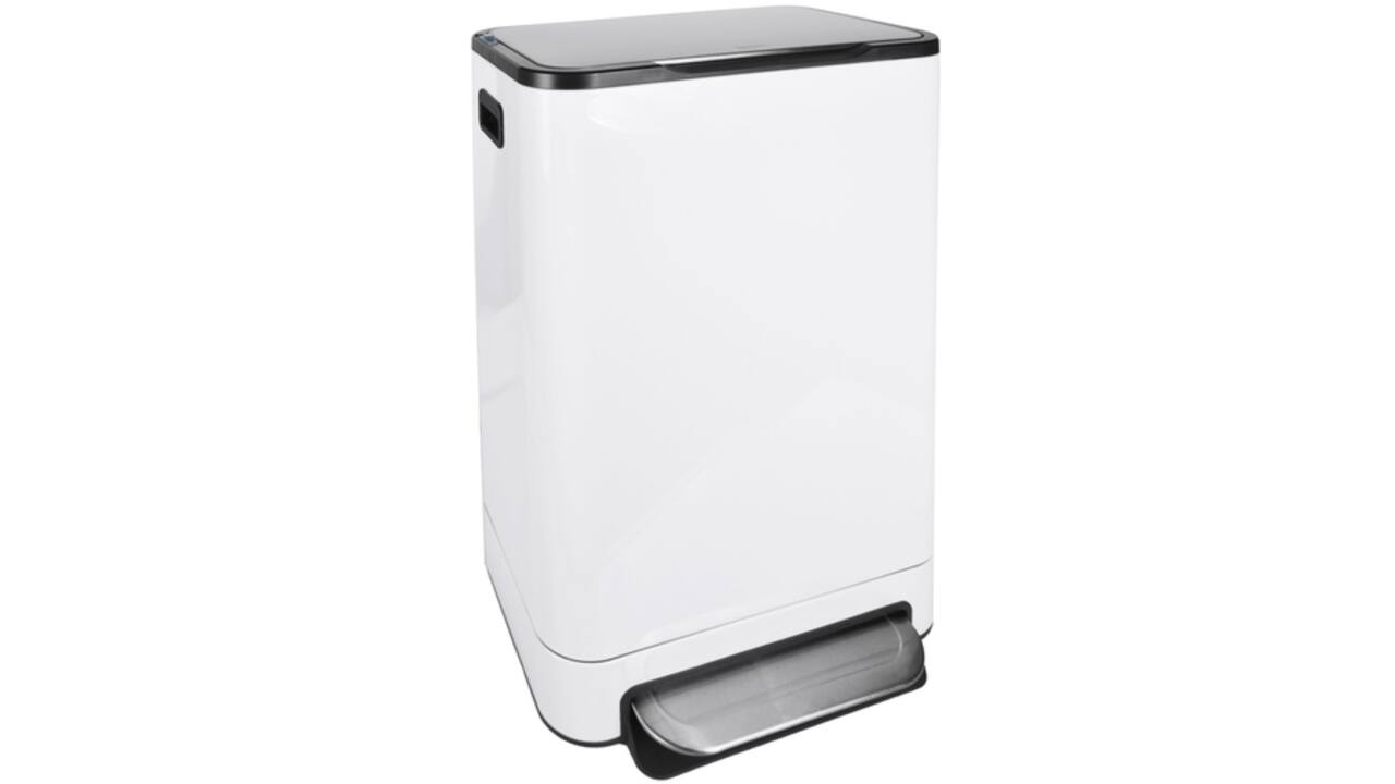 Pedaalemmer Desq 40 liter RVS wit