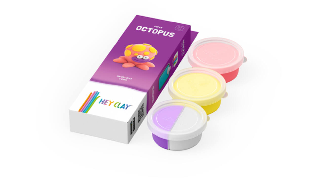 Klei Hey Clay Octopus 3 potjes