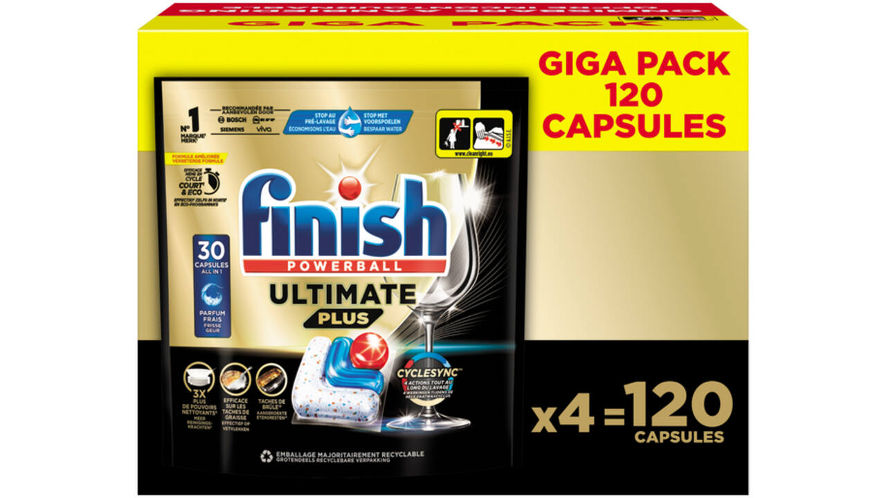Vaatwastabletten Finish Ultimate plus 120 stuks gigapack