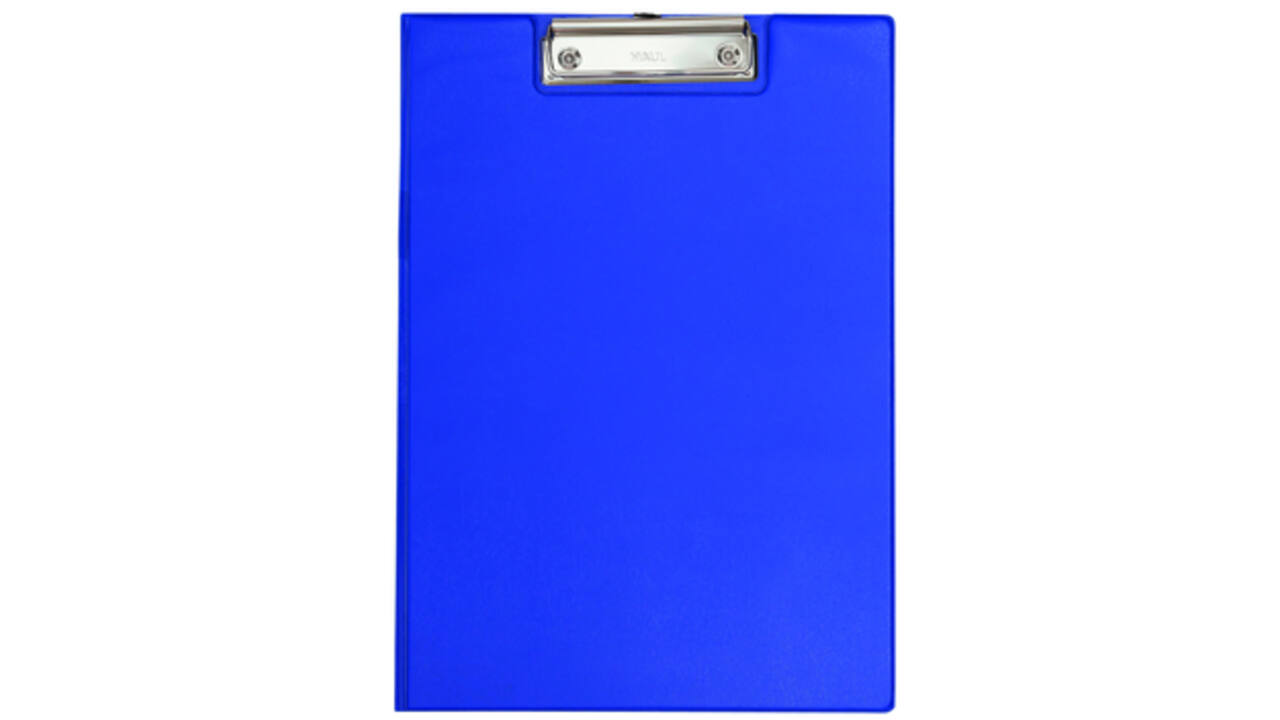Klembordmap MAUL A4 staand PVC met penlus blauw