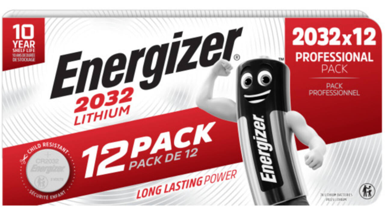 Batterij Energizer knoopcel 12xCR2032 lithium