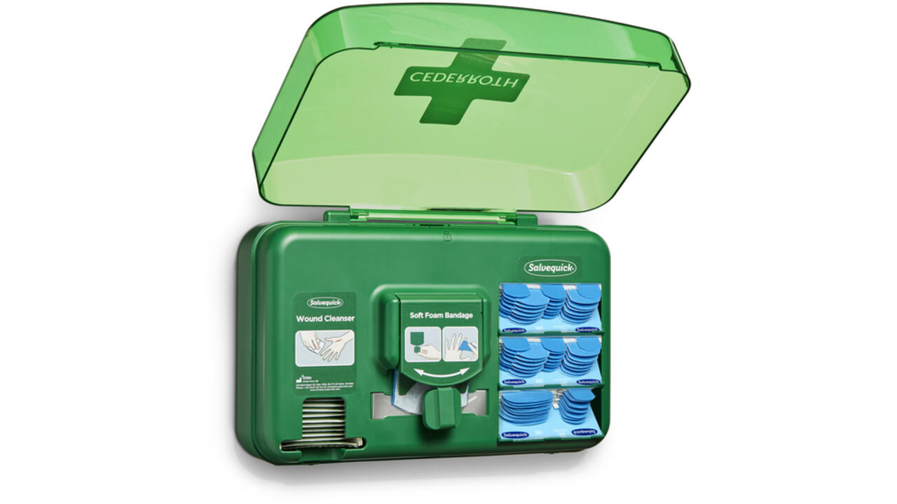 Wond dispenser Cederroth - Salvequick blauw
