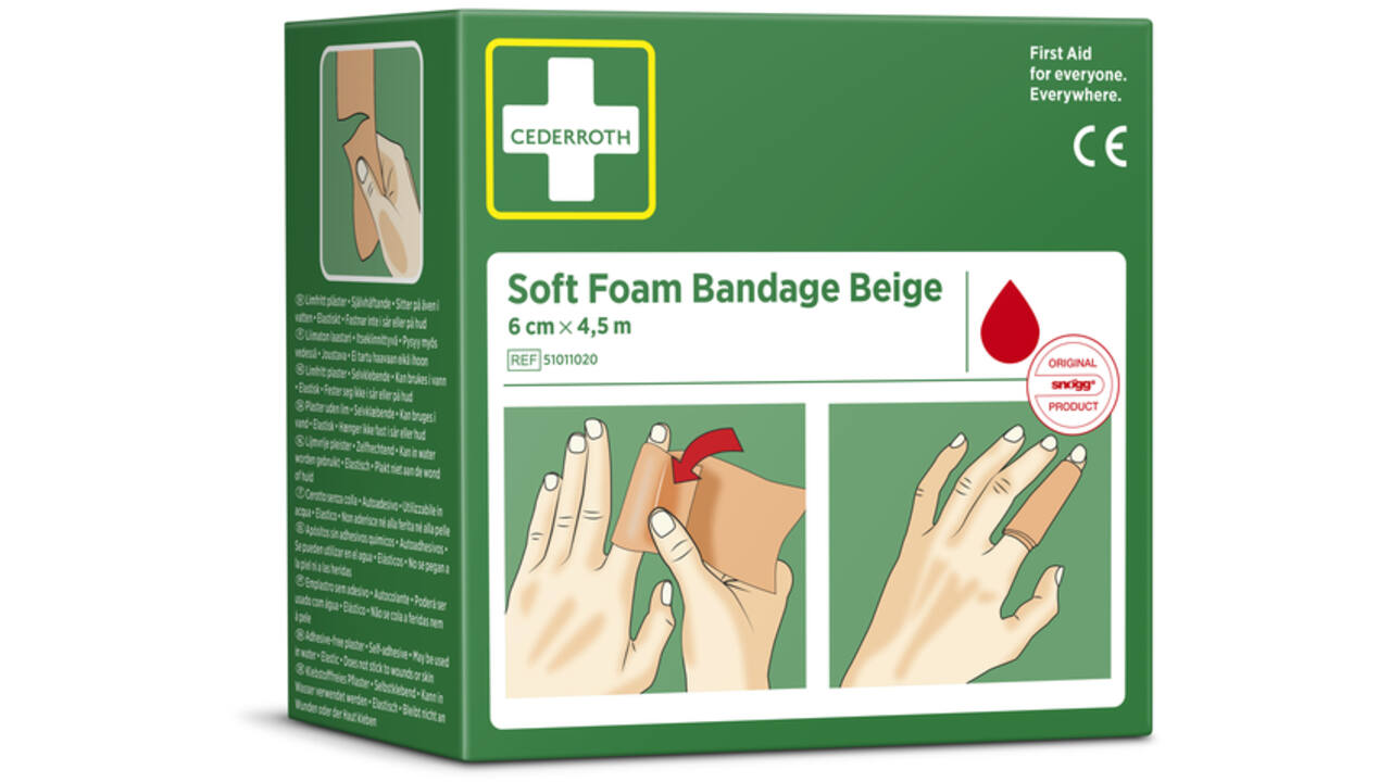 Bandage Cederroth Soft Foam 6cmx4,5m beige