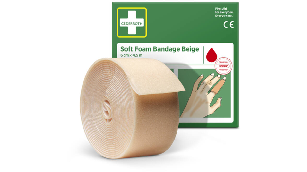 Bandage Cederroth Soft Foam 6cmx4,5m beige