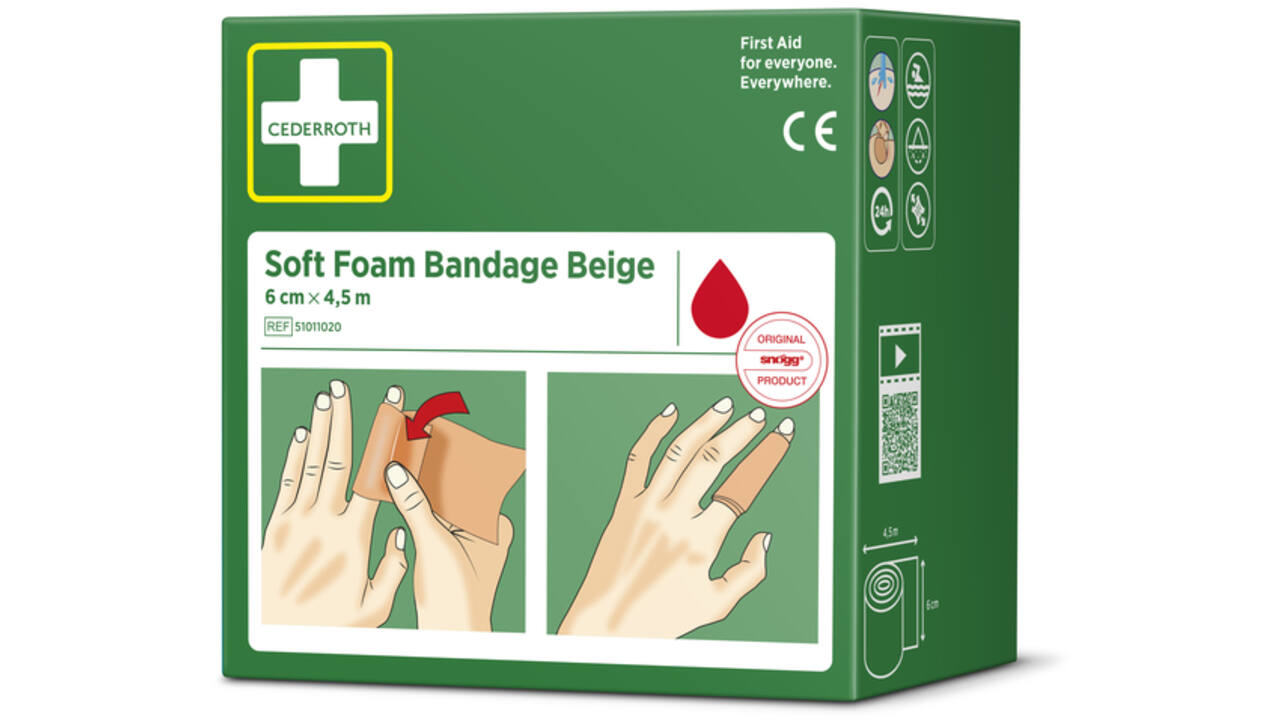Bandage Cederroth Soft Foam 6cmx4,5m beige