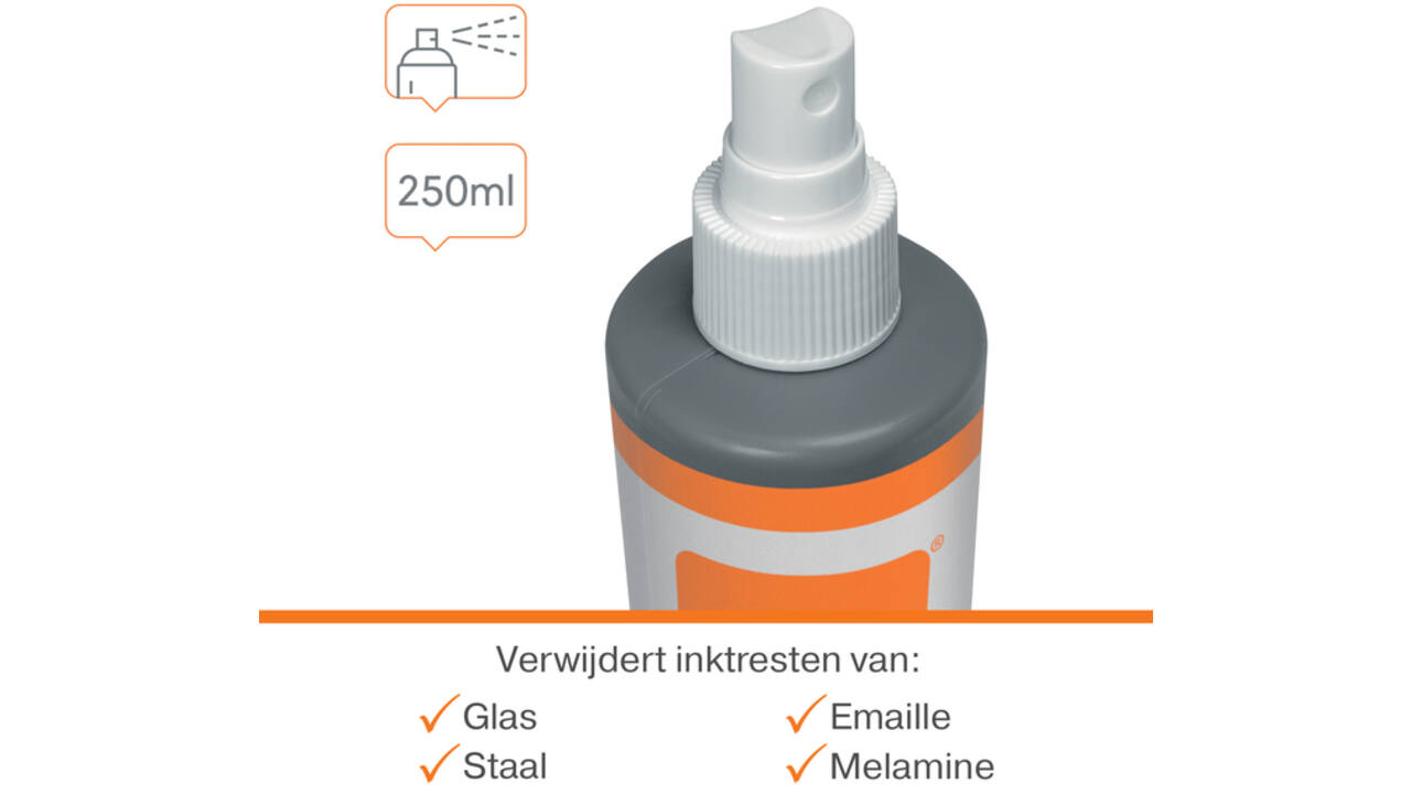 Whiteboardreinigingsspray Nobo waterbasis 250ml