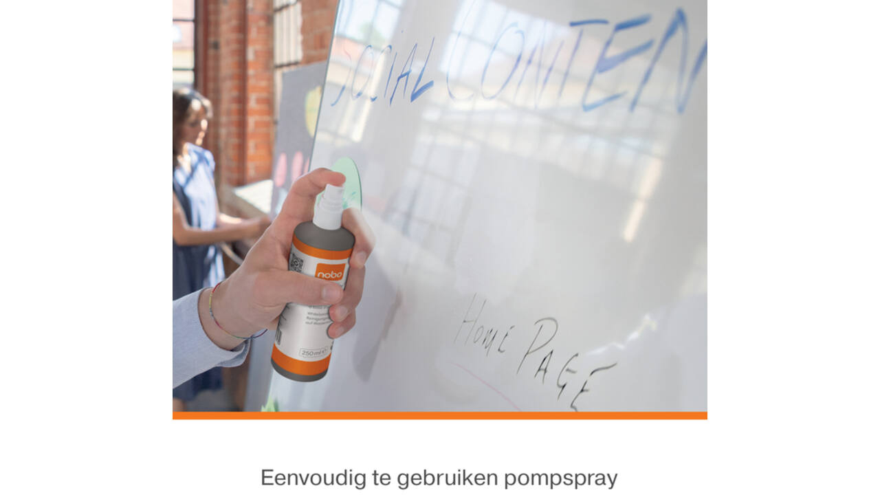 Whiteboardreinigingsspray Nobo waterbasis 250ml