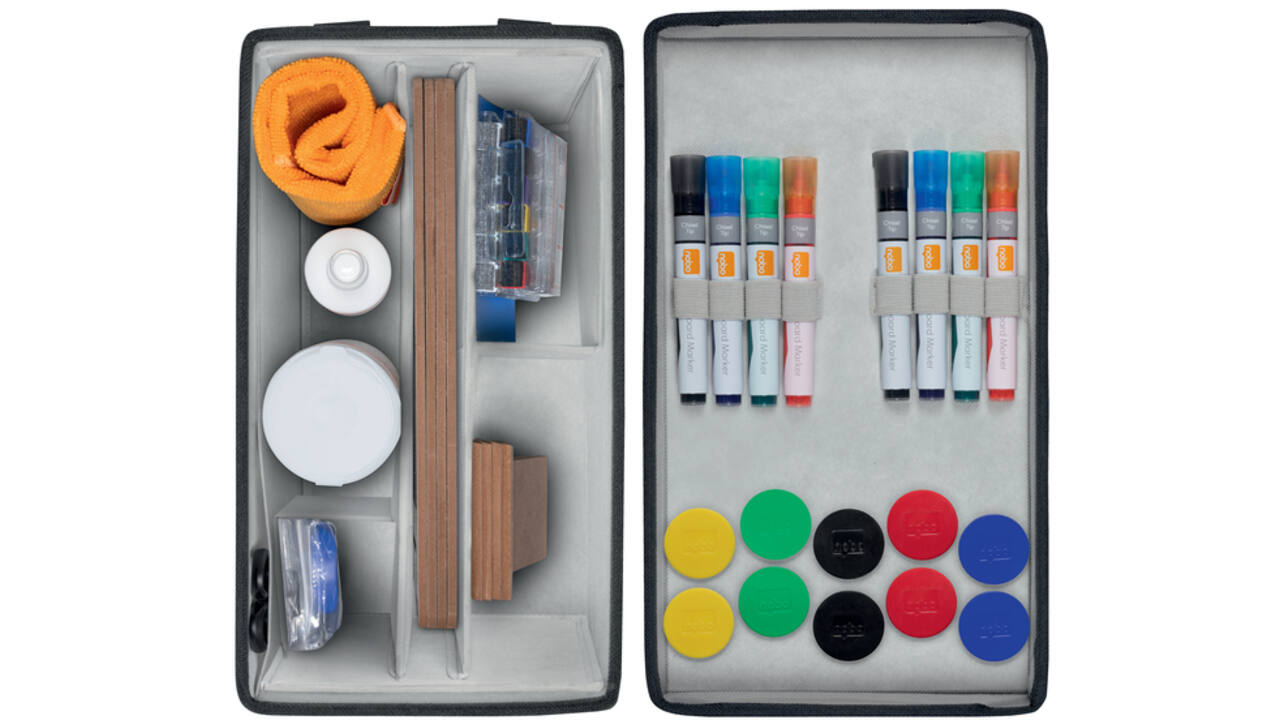Whiteboard accessoire kit Nobo in draagtas