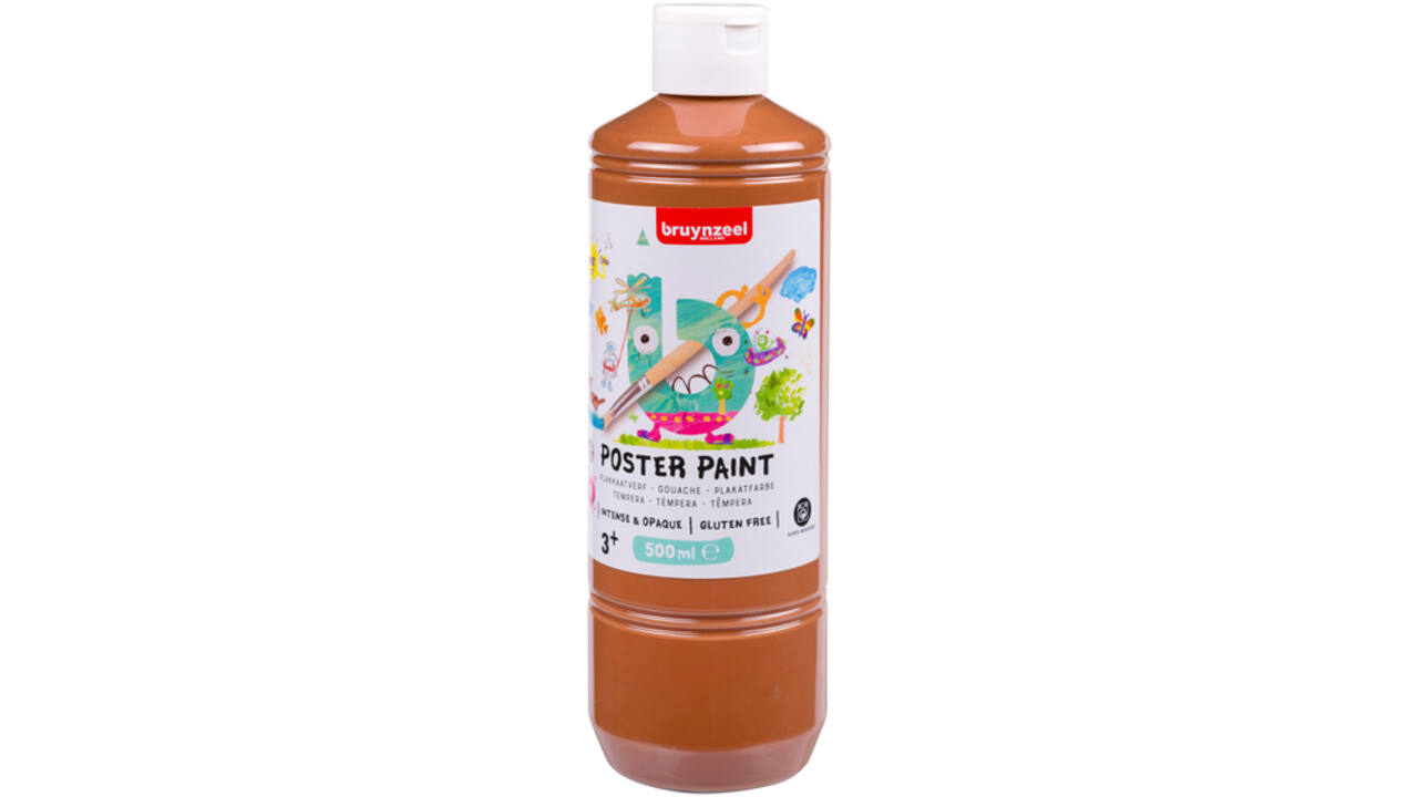 Plakkaatverf Bruynzeel fles à 500ml lichtbruin