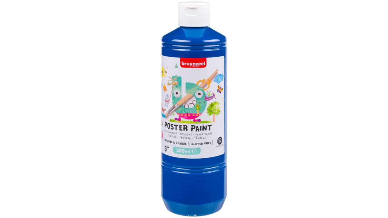 Plakkaatverf Bruynzeel fles à 500ml diepblauw