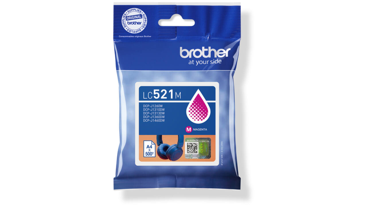 Inktcartridge Brother LC-521M rood