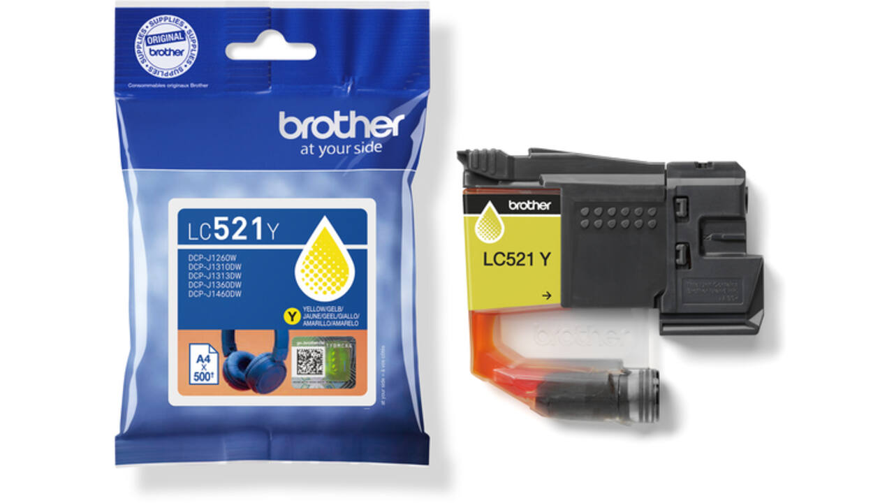 Inktcartridge Brother LC-521Y geel