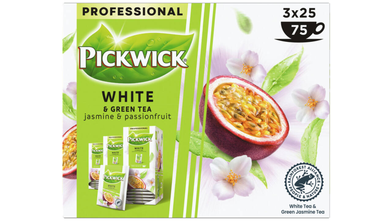 Thee Pickwick white & green jasmin & passionfruit 25x1.5gr