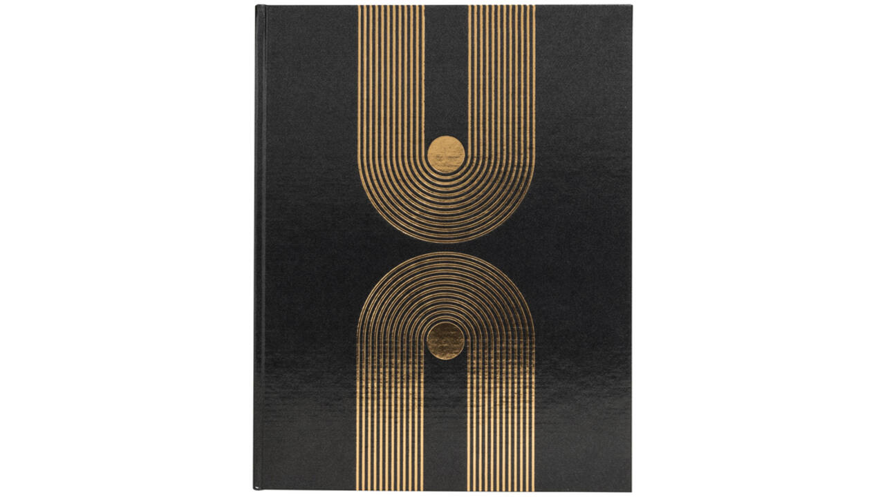 Gastenboek Exacompta Graphik 270x220mm blanco zwart