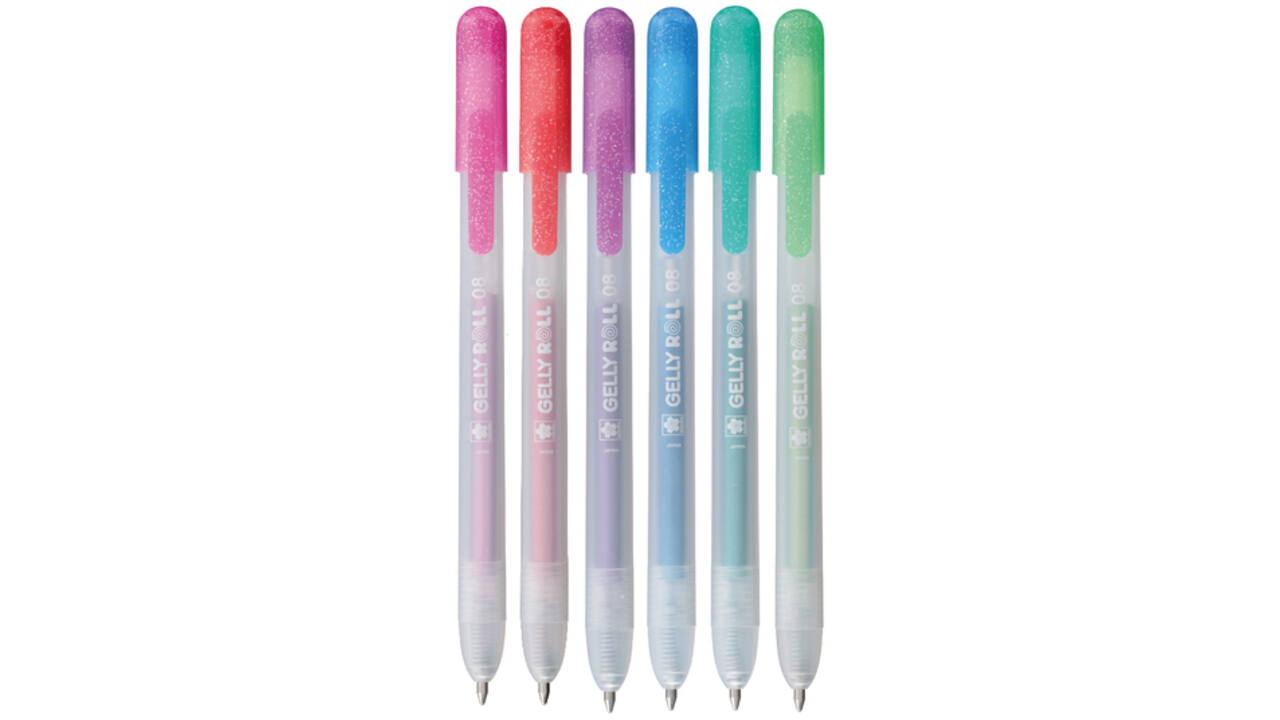 Gelschrijver Sakura Gelly Roll Metallic 08 klikfunctie set à 6 kleuren