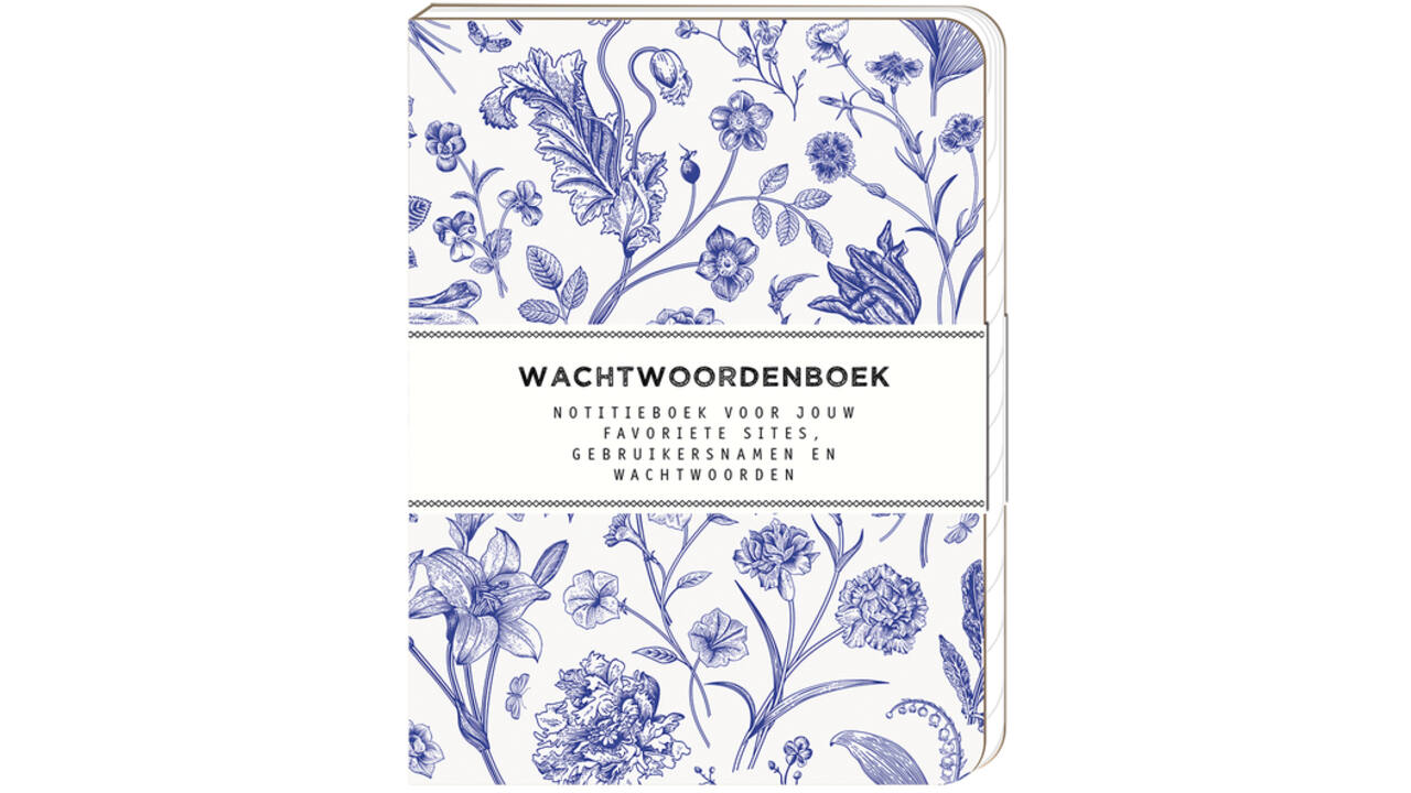 Wachtwoordenboek Interstat softcover 144vel 120x160mm Dutch Blue