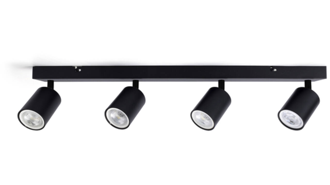 Plafondspot Integral Siena 4 spot IP20 GU10 zwart