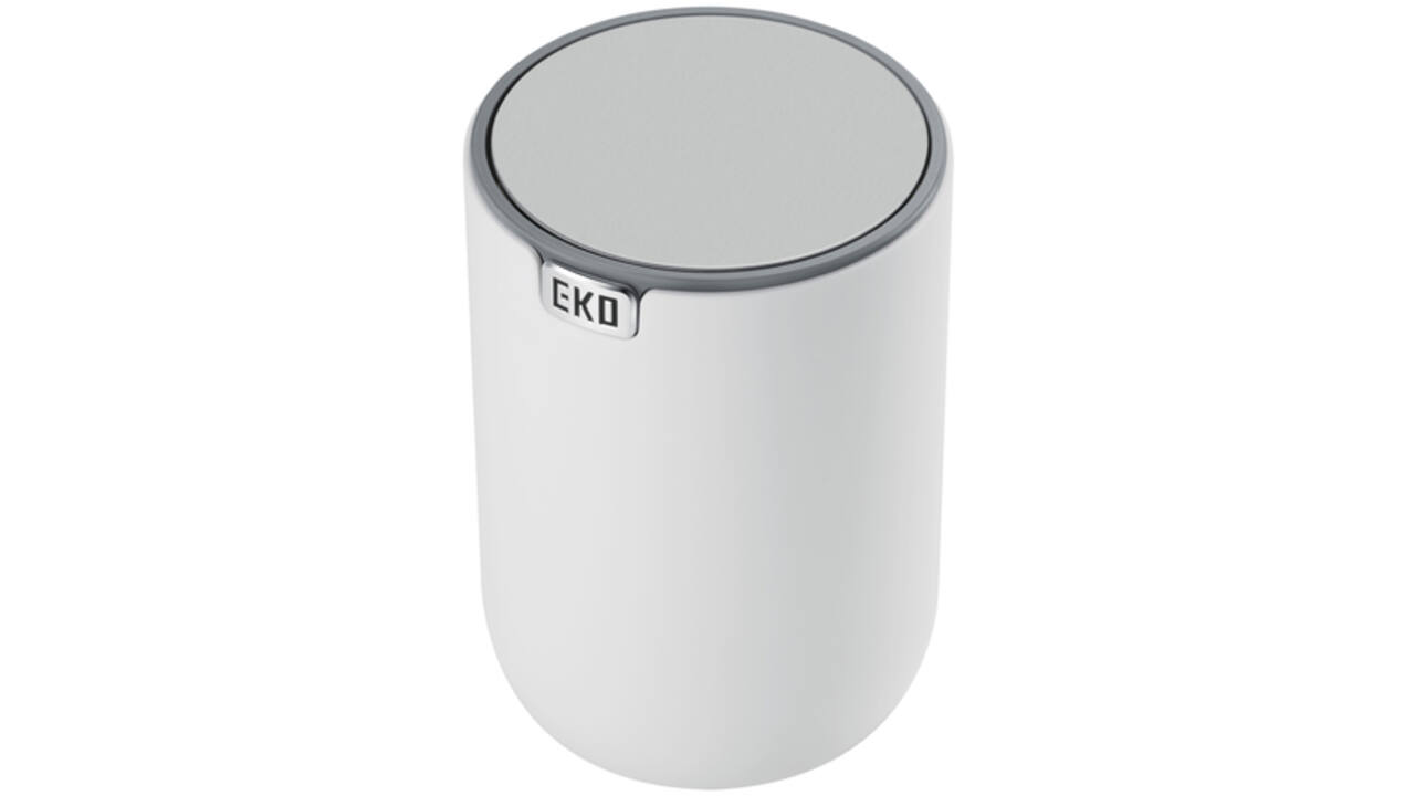 Afvalbak EKO Fandy 2 tafelmodel met swingdeksel 2,2 liter wit