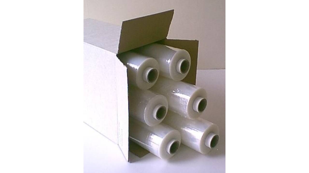 Wikkelfolie IEZZY 500mmx300m 17mu 100% recycled (PCR) transparant