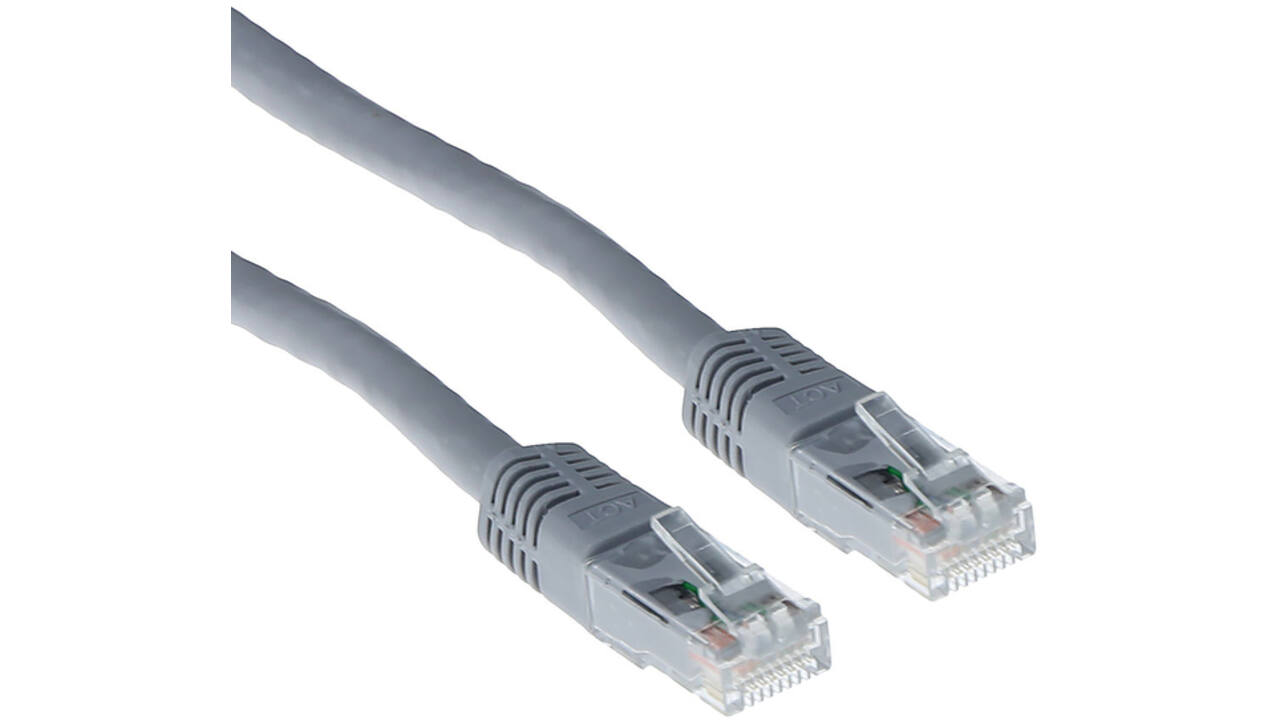 Kabel ACT U/UTP CAT6 patchkabel RJ45 Grijs 5 meter